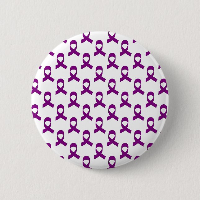 Bóton Redondo 5.08cm Padrão Roxo de Fita (Frente)