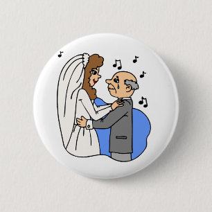 Bóton Redondo 5.08cm Padre Dance da Recepção de casamento