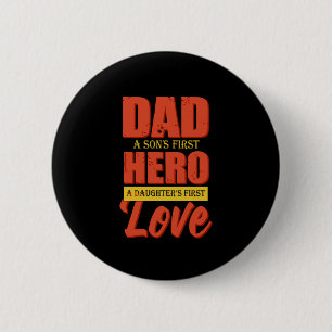 Bóton Redondo 5.08cm Padre Gift Pai Hero Love