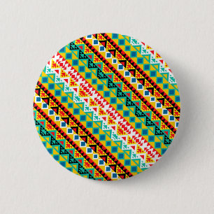 Bóton Redondo 5.08cm Padrões de aztec, design de papel, colorido e boni