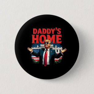 Bóton Redondo 5.08cm Página inicial do Pai Trump 2024 (no verso) 2025 T