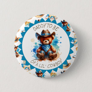 Bóton Redondo 5.08cm Pai   Chá de fraldas do Garoto do Urso de Teddy
