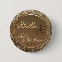 Bóton Redondo 5.08cm Pai customizável do botão da lembrança do noivo