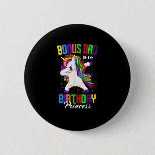 Bóton Redondo 5.08cm Pai de Bônus da Princesa de Aniversário Dabbing