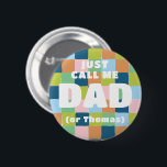 Bóton Redondo 5.08cm Pai de Chá de fraldas do Verificador de Diversão C<br><div class="desc">Este botão colorido e neutro em termos de gênero é uma forma divertida de celebrar o pai a estar num chá de fraldas casal e partilhar a alegria com a família e amigos,  para que todos saibam quem é o pai orgulhoso a ser,  bem como o seu nome real.</div>