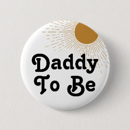 Bóton Redondo 5.08cm Pai De Chá de fraldas Editável A Ser