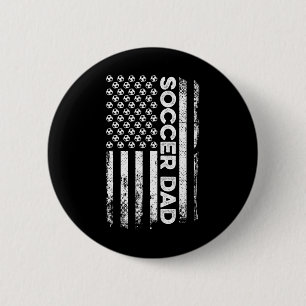 Bóton Redondo 5.08cm Pai de Futebol Bandeira Americana Dia dos Pais Pat