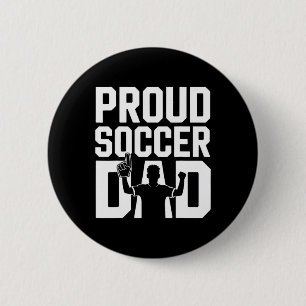 Bóton Redondo 5.08cm Pai de Futebol Orgulhoso Fã Alegre Para Pais _1