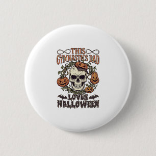 Bóton Redondo 5.08cm Pai de Ginástica Ama Abóbora de Caveira de Hallowe