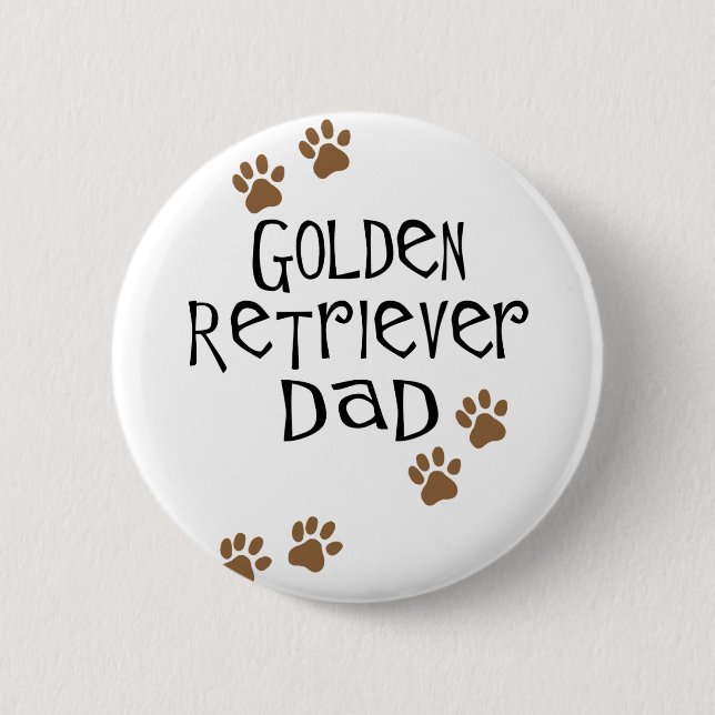 Bóton Redondo 5.08cm Pai do golden retriever (Frente)