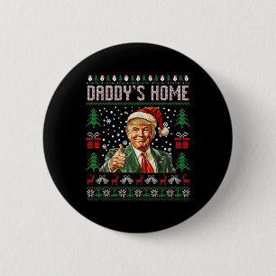 Bóton Redondo 5.08cm Pai Engraçado Trump Horado de Natal Xm