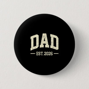 Bóton Redondo 5.08cm Pai Est. 2026 Logotipo Papai 2026 Futuro Novo Pai 