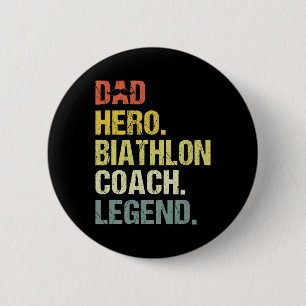Bóton Redondo 5.08cm Pai Hero Biathlon Coach Engraçado Biathlon Coach H