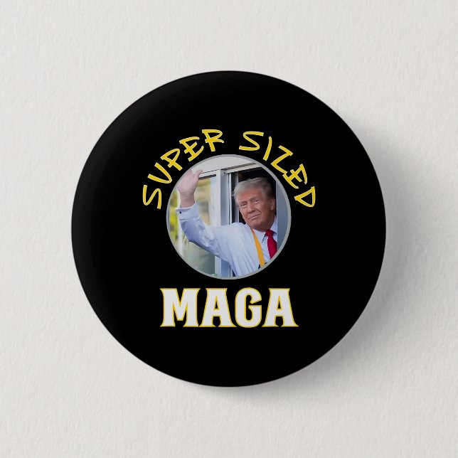 Bóton Redondo 5.08cm Pai Mac Trump Vance 2024 Faz Batatas Fritas  (Frente)