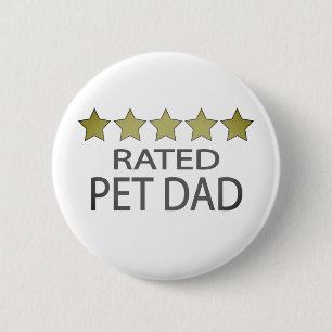 Bóton Redondo 5.08cm Pai Pet Cinco Estrelas