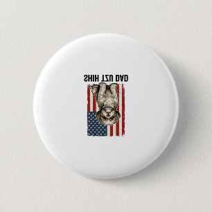 Bóton Redondo 5.08cm Pai Shih Tzu Patriótico Camisa de Cachorro Vintage