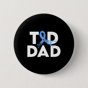 Bóton Redondo 5.08cm Pai T1d Sensibilização para a Diabetes Família de 