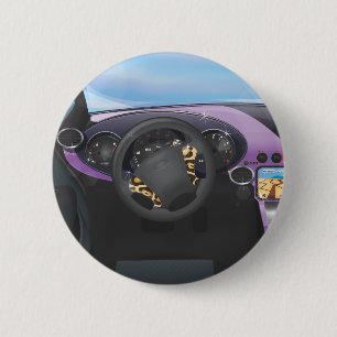 Bóton Redondo 5.08cm Painel de Instrumentos de Carro Esportivo