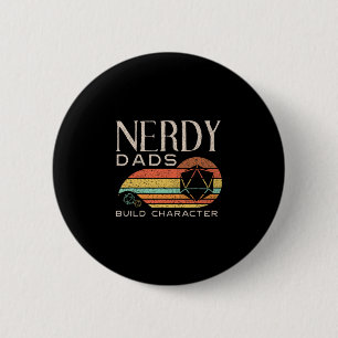 Bóton Redondo 5.08cm Pais Nerds Constroem Caráter Divertido Jogo Rpg D2