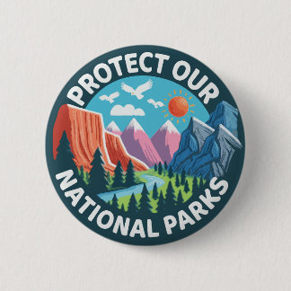 Bóton Redondo 5.08cm Paisagem Proteja Nossos Parques Nacionais