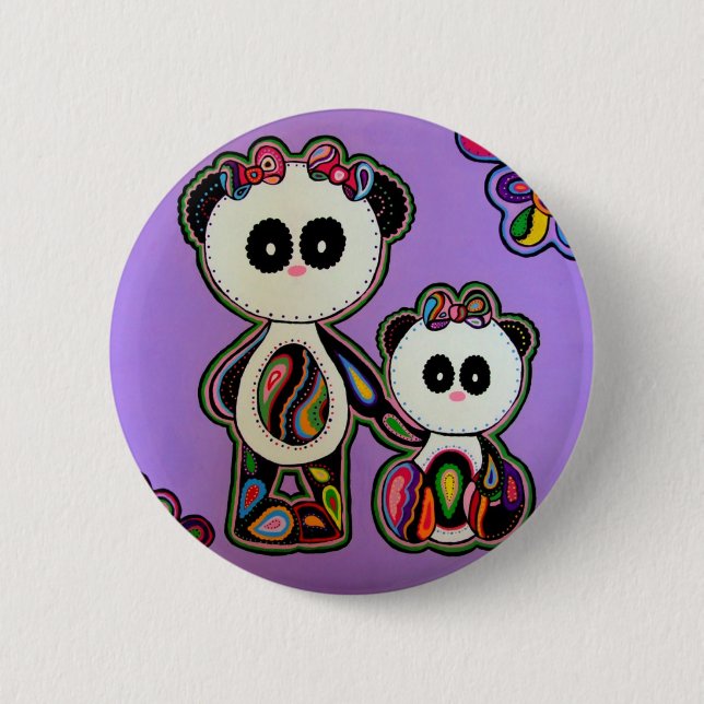 BÓTON REDONDO 5.08CM PAISLEYPANDAS (Frente)
