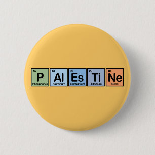 Bóton Redondo 5.08cm Palestina fez dos elementos