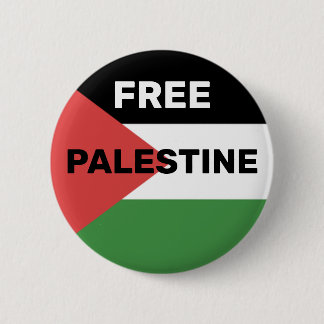 BÓTON REDONDO 5.08CM PALESTINA GRATUITA SINALIZADA VERMELHO PRETO VERDE