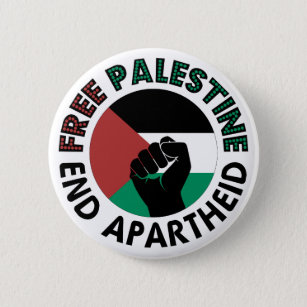 Bóton Redondo 5.08cm Palestina Livre Termina Bandeira Apartheid Palesti