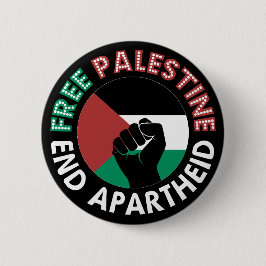 Bóton Redondo 5.08cm Palestina Livre Termina Pavilhão Apartheid