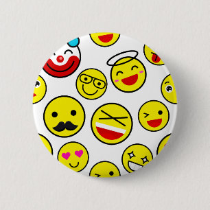 Bóton Redondo 5.08cm palhaço engraçado emojis