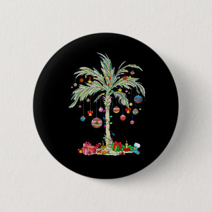 Bóton Redondo 5.08cm Palm de Natal Árvore Tropical Xmas Beach Florida H