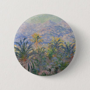 Bóton Redondo 5.08cm Palmeiras de Claude Monet em Bordighera