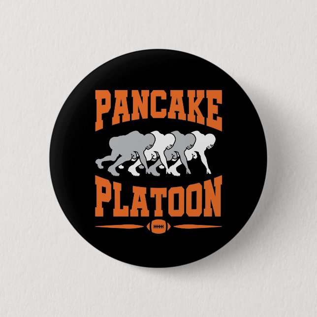 Bóton Redondo 5.08cm Pancake Platon Futebol Ofensive Line Lineman (Frente)