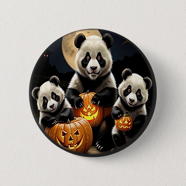 Bóton Redondo 5.08cm Panda Bears (Frente)