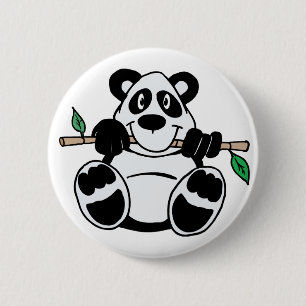 Bóton Redondo 5.08cm Panda bonito