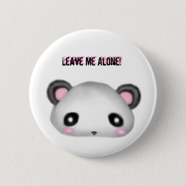 Bóton Redondo 5.08cm Panda - deixe-me sozinho! (Frente)