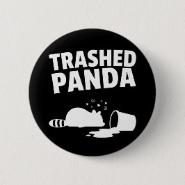 Bóton Redondo 5.08cm Panda Destruído Rato-Palhaço Engraçado Bêbado