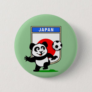 Bóton Redondo 5.08cm Panda do futebol de Japão