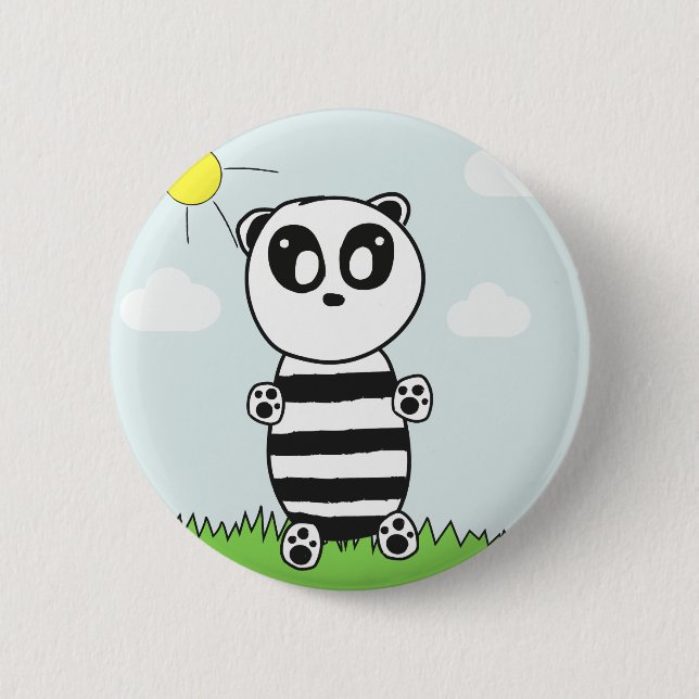 Bóton Redondo 5.08cm Panda Kids (Frente)