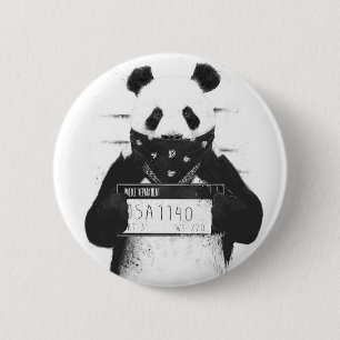 Bóton Redondo 5.08cm Panda má