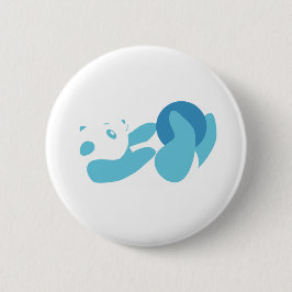 Bóton Redondo 5.08cm Panda Reproduzindo (Azul)