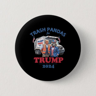 Bóton Redondo 5.08cm Pandas De Lixo Para Trump 2024