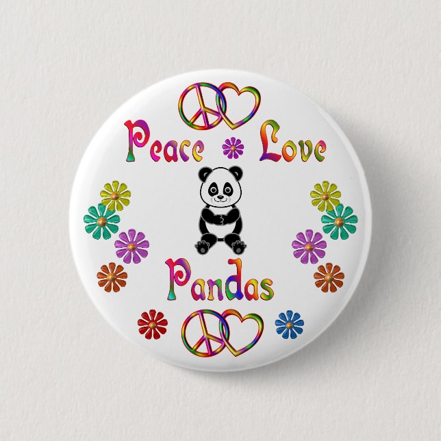 BÓTON REDONDO 5.08CM PANDAS DO AMOR DA PAZ (Frente)