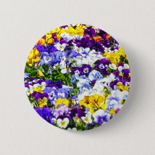 Bóton Redondo 5.08cm Pansies