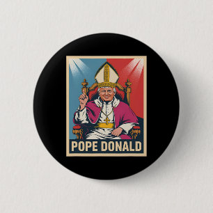 Bóton Redondo 5.08cm Papa Donald Pope Trump Pope Donald Trump Político