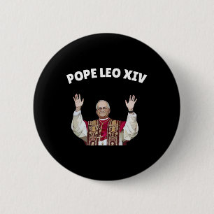 Bóton Redondo 5.08cm Papa Leão Xiv - Novo Papa Católico Leo Xiv