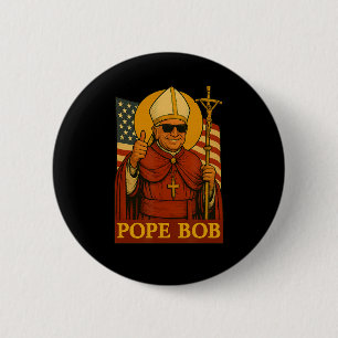 Bóton Redondo 5.08cm Papa Leo Pope Bob Primeiro Papa Americano Vintage