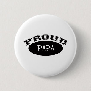 Bóton Redondo 5.08cm Papá orgulhosa (preto)