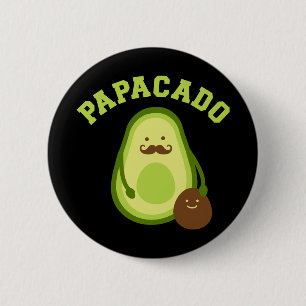 Bóton Redondo 5.08cm Papacado funny gift new dad or daddy announcement