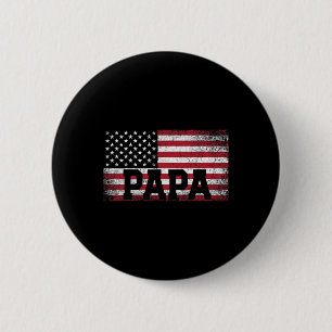 Bóton Redondo 5.08cm Papai Bandeira Americana Dia dos Pais Presente 4 d